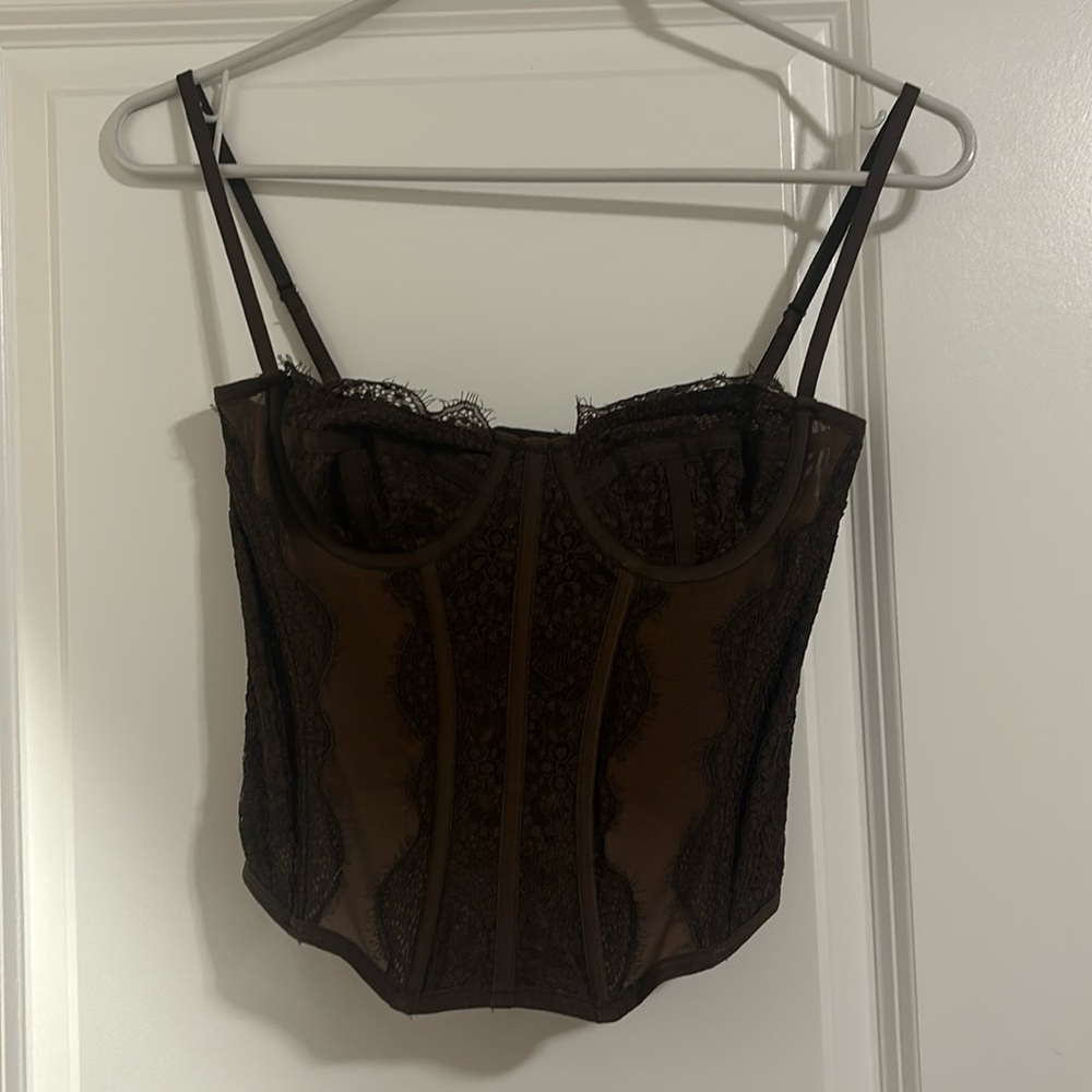 Urban Outfitters Brown Modern Love Corset